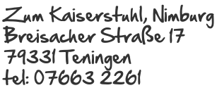 Gasthaus 'Zum Kaiserstuhl', Nimburg